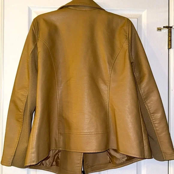 Lane Bryant Tan Zip Up Jacket - Picture 6 of 8
